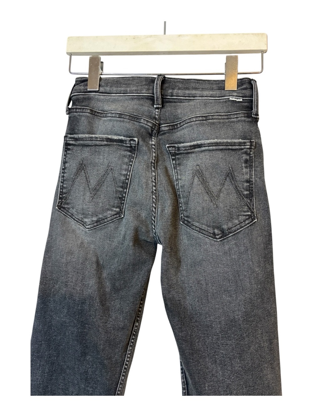 MOTHER Jeans The Mid Rise Rider Skimp  Women's  Size 26 Gray Distressed - Picture 5 of 5